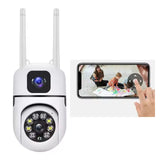 Camera surveillance wifi intérieure 4mp double objectif vision nocturne intelligente audio bidirectionne caméra de surveillance
