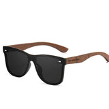 Lunettes de soleil polarisées à la mode pour hommes Lunettes de soleil une pièce Lunettes décoratives en bois de bambou