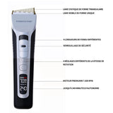 Tondeuse cheveux hommes professionnel tondeuse barbe et cheveux homme tondeuse barbe sans fil tondeuse à cheveux kit avec ecran LED
