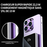 Batterie externe 10000mAh Violet pratique Batterie externe magnétique Batterie Externe Magsafe Batterie Externe Magnétique san Fil