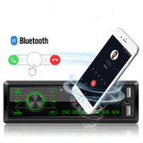 Autoradio Bluetooth Écran tactile Double USB Autoradio Bluetooth Lecteur MP3 Lampes à sept couleurs Autoradio noir