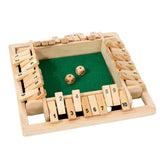 Jeu de plateau 22x22cm Jeu de dés 4 joueurs ou plus Jeux de table en bois Jeux en famille  Jouets de fête pour plusieurs personnes