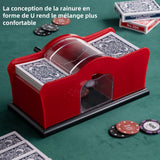 Mélangeur de cartes 23x11x11cm machine à mélanger les mains de poker utilisation silencieuse Le mélangeur manuel est portable