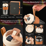 Mug Isotherme 500ml tasse thermos en titane pur tasse thermos à affichage numérique intelligent coffret cadeau exquis pour offrir
