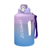 Tasse d'eau 1,5 l, bouteille d'eau graduée portable de grande capacité, tasse d'eau de gymnastique, bouteille d'eau graduée