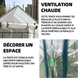Serre de jardin 3 étages 143x143 x195cm pratique tente maison des fleurs vert blanc tente serre PVC tente maison des fleurs PE