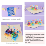 arte de voeux 20x15cm carte de vœux tridimensionnelle anniversaire mariage cadeau diy anniversaire bénédiction carte postale