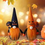 2 ornements de poupée citrouille sans visage, fournitures décoratives d'halloween, poupée naine, décorations de maison hantée