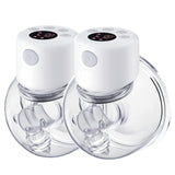 Tire Lait Electrique Main Libre Tire-Laits 2 pcs Faible Bruit Rechargeable 2 Modes 9 étapes Tire Lait Main Libre Écran Intelligent
