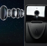 Sonnette Tuya intelligente changeur de voix interphone à distance maison HD Vision nocturne sans fil WiFi oeil de chat