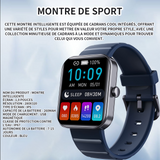 Montre intelligente 1.9 écran Bluetooth appel montre intelligente montre tactile 280x320 260mah montre de sport étanche IP67 bleu