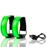 Brassard lumineux LED 2PCS rechargeable 3 modes réglables brassard LED brassards lumineux pour la course de nuit et le cyclisme