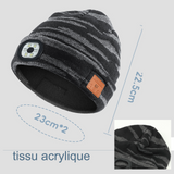 Bonnet bluetooth 5,3 chaud à diodes électroluminescentes pour l'alpinisme et la pêche nocturne bonnet technique musique jouable