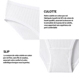 ulotte sous-vêtements femme pur coton taille L coton chaud respirant confortable sans couture sous-vêtements femme simple blanc