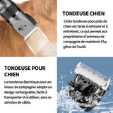 Tondeuse chien 18,5x4,5cm tondeuse pour chien avec 4 peignes et USB affichage LED à cristaux liquides trois vitesses tondeuse chat