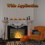 Décoration de rideau d'Halloween   57x95cm 2pcs  Rideau chauve-souris  Décoration de cheminée Décoration de fête d'Halloween