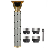 Tondeuse à cheveux 800mAh batterie grande capacité rechargeable USB pour tailler et façonner les contours de la barbe argent