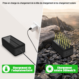 Batterie externe 50000mah prise en charge de la recharge sans fil chargez jusqu'à quatre appareils simultanément chargeur solaire