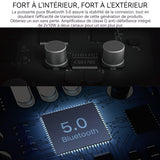 Enceinte bluetooth 10 heures temps de jeu 23x6x6cm distance de réception 10-15 mètres lumière haut-parleur bluetooth portable noir