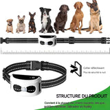 Système à distance de clôture pour chien sans fil 1 émetteur 2 récepteurs portée contrôlable de 20 à 500 m dispositif anti-aboiement