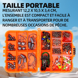 Leurres de pêche kit d'accessoires de pêche y compris les crochets bullet baisse plomb différents snaps émerillon glissières lestes