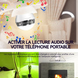 Enceinte bluetooth ampoule base 8w intelligent LED télécommande sans fil avec fonction réveil dimmable haut parleur bluetooth