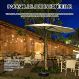 Parasol de jardin 3m parasol de jardin extérieur demi-parasol de jardin parapluie de jardin en demi-cercle pare-soleil extérieur