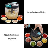 Hachoir 900ml hachoir manuel livré avec lame de rechange pour écraser une variété d'accessoires cuisine multifonctionnel melangeur