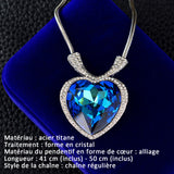 oeur de l'océan Collier en cristal étoile océan Titanic Pendentif cœur océan collier cœur décoré en Zircon brillant et élégant