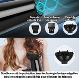 Sèche-cheveux 800W haute puissance 5 niveaux d'air chaud et froid 2200 volume d'air élevé température constante soins capillaires