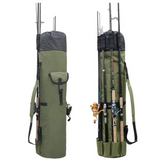 Sac de peche 123x34cm sac a canne a peche sac de pêche portable etanche multifonction housse cannes a pêche sac canne à pêche vert