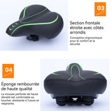 Selle de vélo 700g Cuir PU respirant absorbant les chocs Respectueux l'environnement résistant l'abrasion et 'humidité siège de vélo