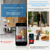 Caméra surveillance wifi 1 mégapixel 128g vision nocturne audio bidirectionnel détection de mouvement babyphone caméra mignon