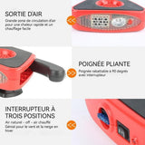 Chauffage de voiture 150W 2 modes rotatif à 360 degrés avec éclairage et dégivrage et désembuage chauffage réchauffeur de voiture