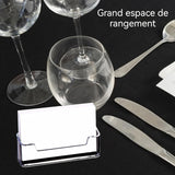 Porte-cartes de Visite 9,6 x 2,3 x 4,5 cm Acrylique Porte-cartes de visite transparent Rangement pour cartes de visite de bureau