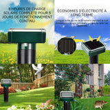 Repulsif taupe solaire 8pcs 500mah LED conduite à 360 degrés recharge solaire anti taupe 24h de travail continu ultrason nuisible