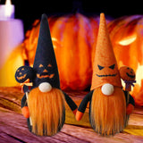 2 ornements de poupée citrouille sans visage, fournitures décoratives d'halloween, poupée naine, décorations de maison hantée