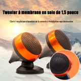 Tweeter haut-parleur 2pcs film de soie de 1.5 pouces audio de voiture tweeter de voiture haut-parleurs de voiture audio de moto