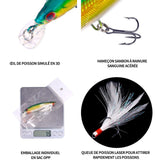 Leurres de pêche 10 pcs kit leurre souple de pêche appât de pêche boîte d'accessoires de pêche poissons-nateurs crochets de pêche