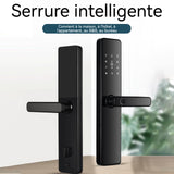 Serrure de porte d'empreintes intelligente en alliage serrure intelligente déverrouillage empreintes digitales cartes clé code
