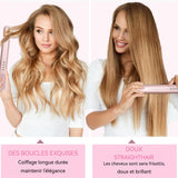 Lisseur sans fil LED 3000mah USB charge 4 niveaux de réglage utilisation humide et sèche lisseur cheveux pour curling et lissage