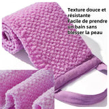 Sangle lave dos 76x13,5cm brosse de bain brosse corporelle ceinture de bain exfoliant ceinture de lavage pour douche et bain massage