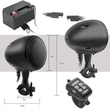 Haut-parleurs de moto bluetooth 2PCS 4 pouces stéréo double canal systèmes audio stéréo moto haut-parleurs moto audio de moto