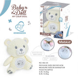 Poupée pour enfants, jouet apaisant, poupée en peluche, musique légère, jouet de sommeil apaisant et clignotant