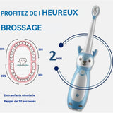 Dents électrique avec 2 têtes brosse 35000 vibrations acoustiques par minute brosse à dents enfants brosse dents électrique sonique