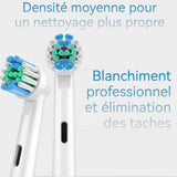 Têtes de Brosse à Dents de Rechange 360 degrés et rechargeable Nettoyage en profondeur Brossettes pour brosse à dent électrique