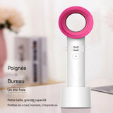 Mini sèche-cheveux rechargeable portable fixateur de cils trois vitesses de vent ventilateur portatif portable extérieur blanc