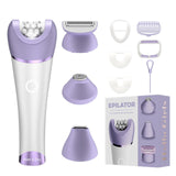 Épilateur pour femme électrique sans fil multifonctionnel 4 en 1 étanche ipx7 rasoir pour femme avec 9 accessoires humide et sec