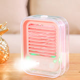 Mini ventilateur de refroidissement refroidisseur d'air bureau muet refroidissement climatisation ventilateur atmosphère lumière