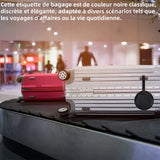 Etiquette valise en PU 2PCS 8x8cm longueur réglable étiquettes de bagage etiquette bagage étiquettes à bagage bagages étiquette
